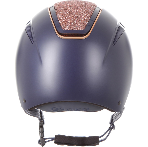 2026 Evoke Unisex Callisto Classic Peak Riding Hat & Liner 200382003 - Navy / Rose Gold / Crystal